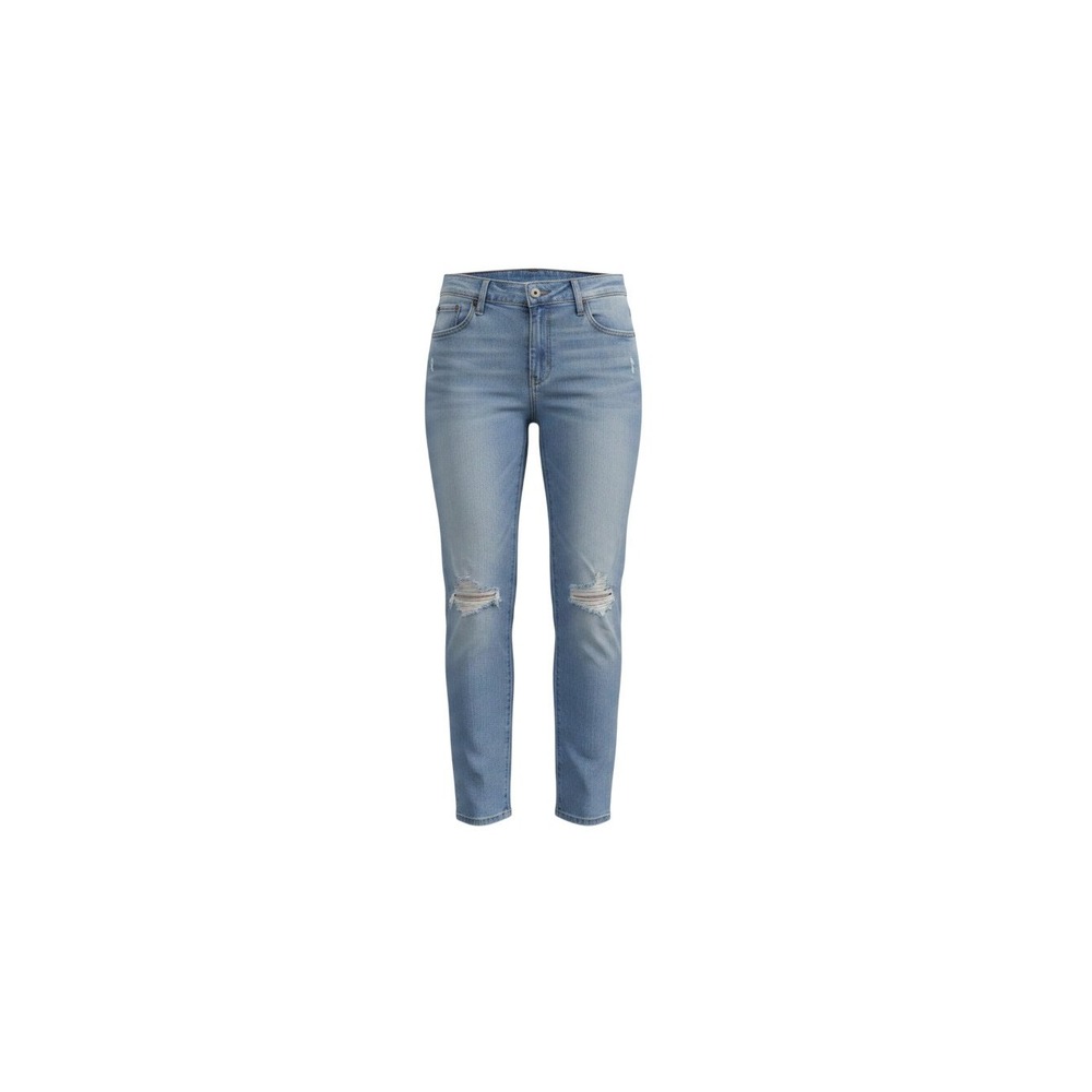 Levi's 531 Low Skinny Jeans Womens 12 Long Blue Excellent Distressed Denim
